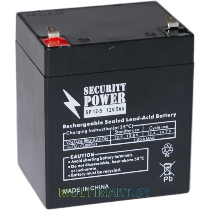 Аккумулятор для ИБП Security Power SP 12-5 F1 (12В/5 А·ч)